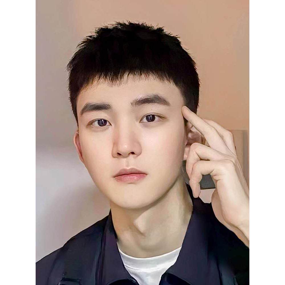 新品假发男短发真发男士全头套轻薄自然整顶全真人发丝男生帅气假