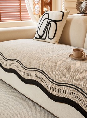 高级感皮沙发垫四季通用2026新款固定防滑直排轻奢坐垫子盖布套罩