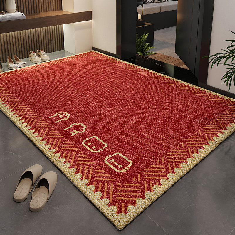 新年红色入户地垫自由裁剪进门玄关门口脚垫防滑耐脏家用地毯豪宅,居家布艺,入户地垫,淘宝优惠券,粉丝福利购,淘宝优惠卷