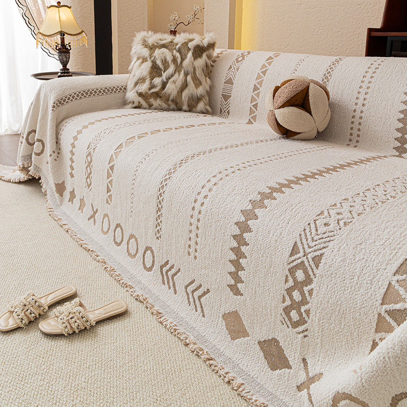 2026年新款毛绒沙发巾一整张防猫抓全盖布四季通用沙发坐垫套罩毯