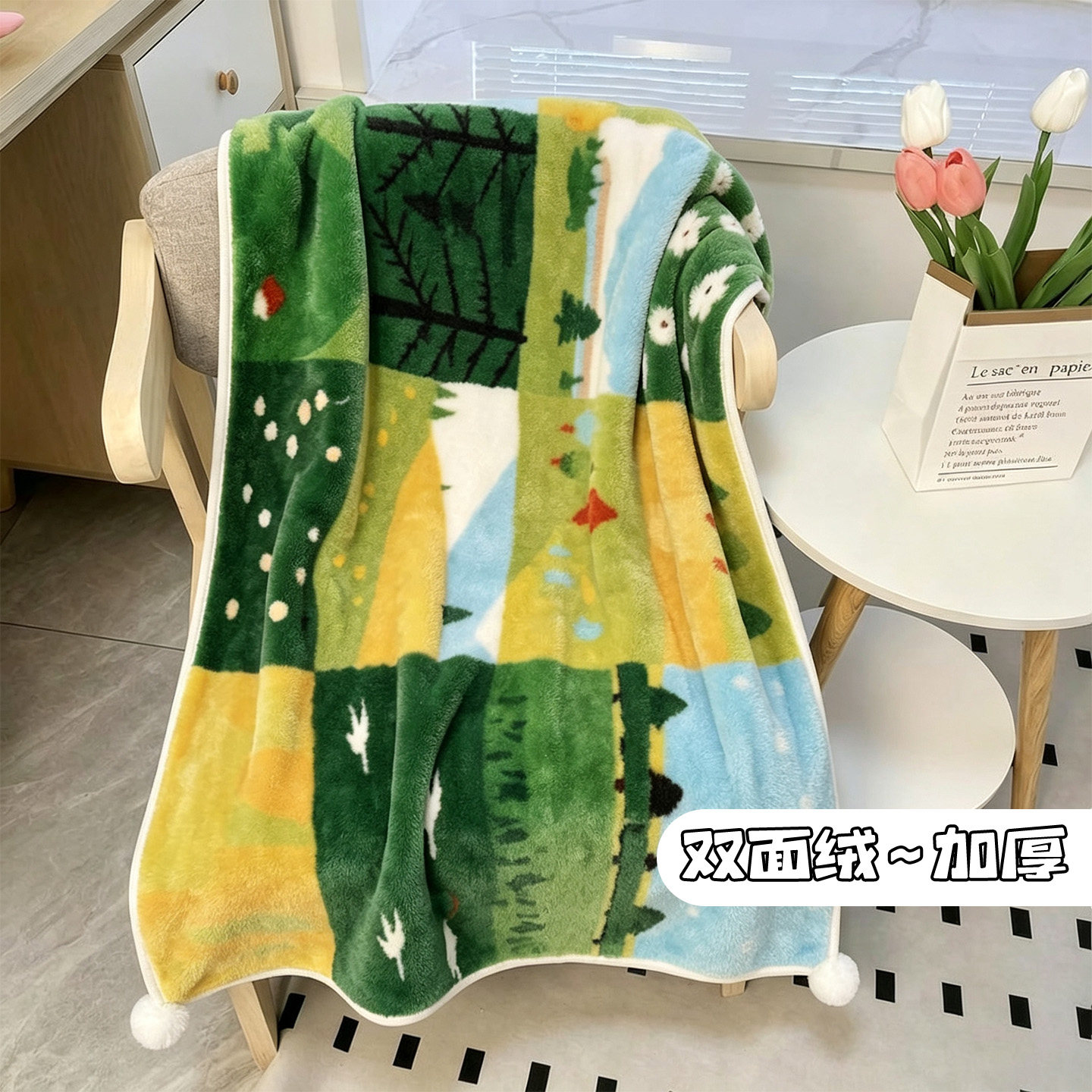 毛毯夏季薄款盖毯办公室午睡毯子图片
