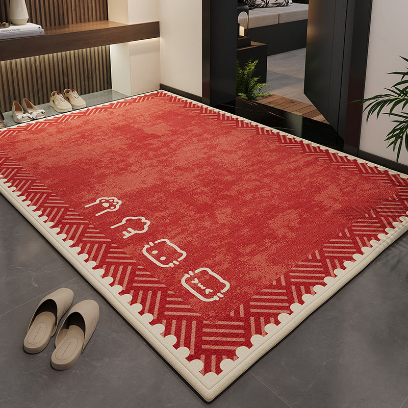 入户地垫红色新年进门玄关门口脚垫家用地毯豪宅防滑耐脏自由裁剪,居家布艺,入户地垫,淘宝优惠券,粉丝福利购,淘宝优惠卷