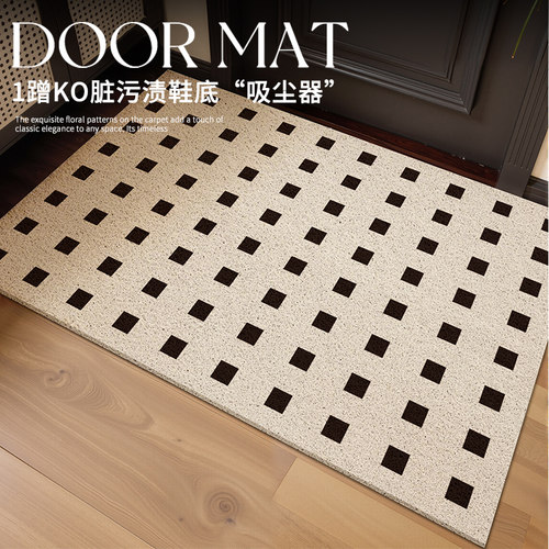 丝圈入户门地垫2025新款高级感玄关进门地毯门口防滑脚垫子可裁剪
