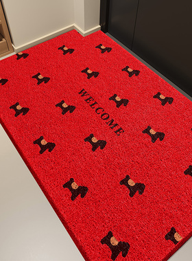 马年地垫入户门垫进门新年脚垫门外2025新款红色丝圈玄关进户地毯