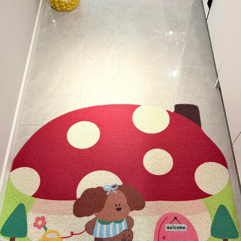 入户门垫进门地垫2025新款家用高级感玄关卡通丝圈脚垫蹭土防滑垫