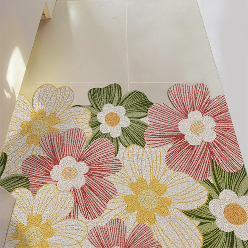 入户门垫进门地垫高级感2025新款家用玄关小清新丝圈地垫耐脏防滑