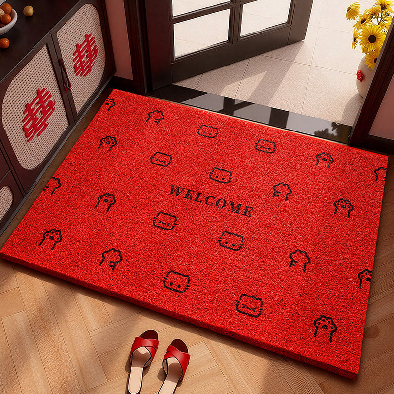 可裁剪入户门地垫2026新款高级红色丝圈免洗进门口脚垫子室外室内,居家布艺,入户地垫,淘宝优惠券,粉丝福利购,淘宝优惠卷