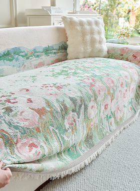 雪尼尔2026新款沙发巾一整张全盖四季通用防滑全包高端套罩盖布毯