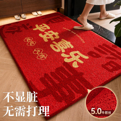 入户门地垫红色丝圈进门脚垫