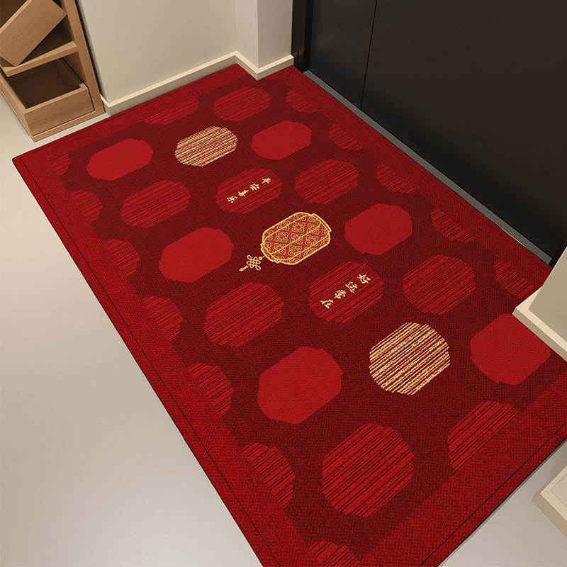 2026新款入户地垫红色新年进门玄关脚垫地毯豪宅防滑耐脏自由裁剪,居家布艺,入户地垫,淘宝优惠券,粉丝福利购,淘宝优惠卷