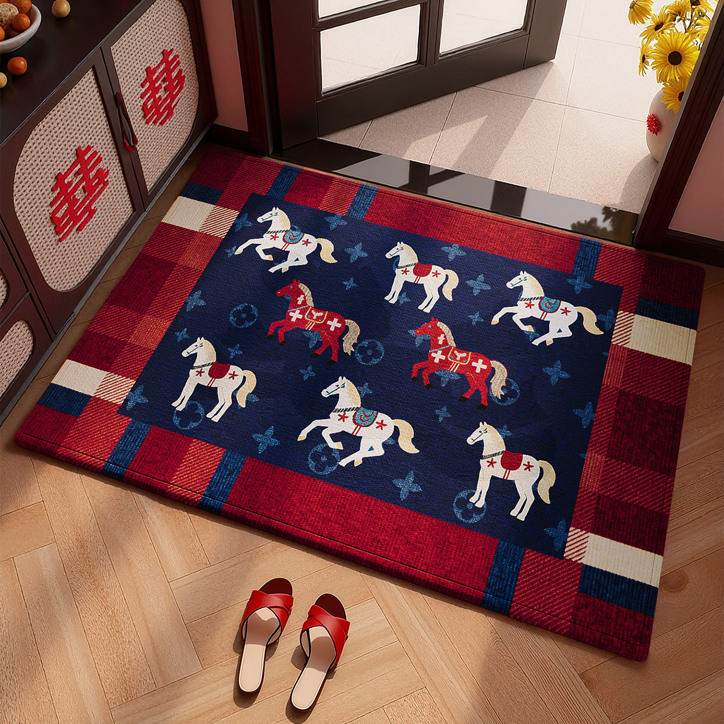 马年新款家用入户门垫门口防滑脚垫2026新年除尘耐脏进门玄关定制,居家布艺,入户地垫,淘宝优惠券,粉丝福利购,淘宝优惠卷