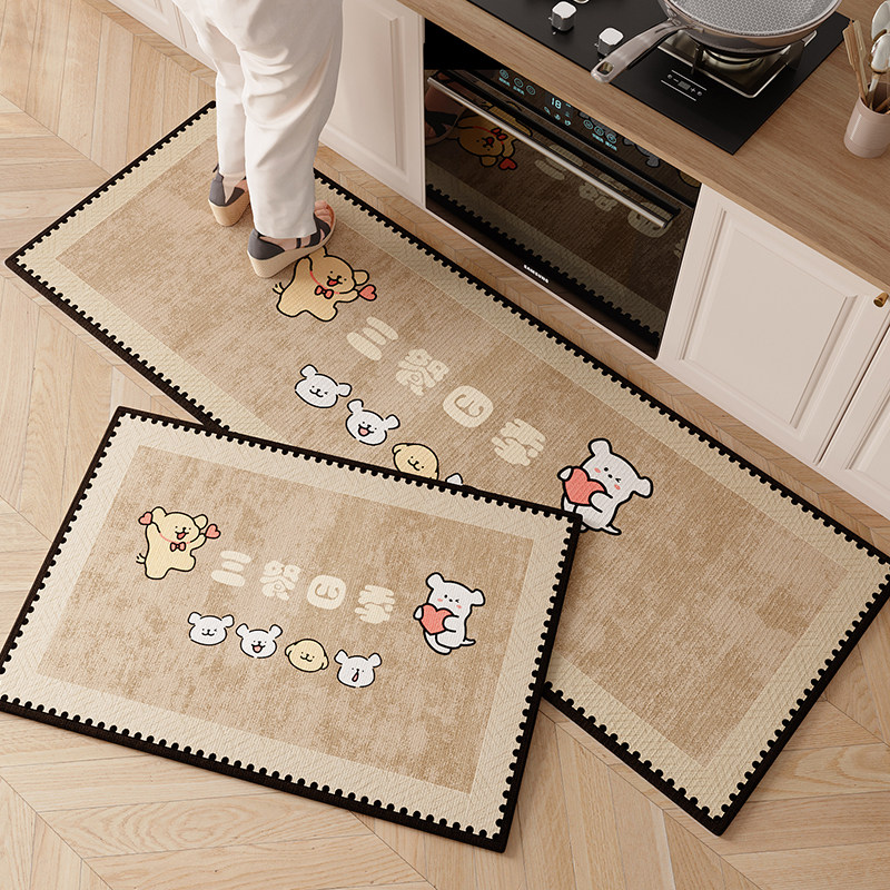 新年中古风厨房地垫防油防滑免洗可擦防水专用吸水脚垫定制地毯,居家布艺,厨房地垫,淘宝优惠券,粉丝福利购,淘宝优惠卷