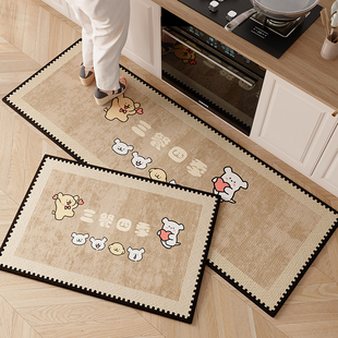 新年中古风厨房地垫防油防滑免洗可擦防水专用吸水脚垫定制地毯