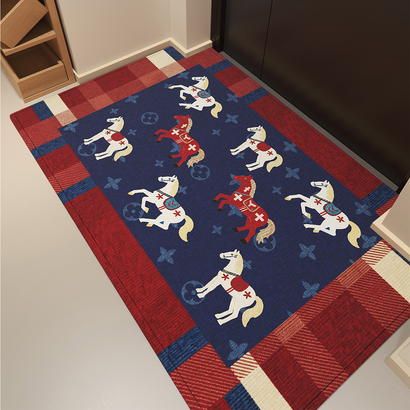 2026马年新款进门入户门地垫新年喜庆红色门垫室外门口地毯可裁剪,居家布艺,入户地垫,淘宝优惠券,粉丝福利购,淘宝优惠卷