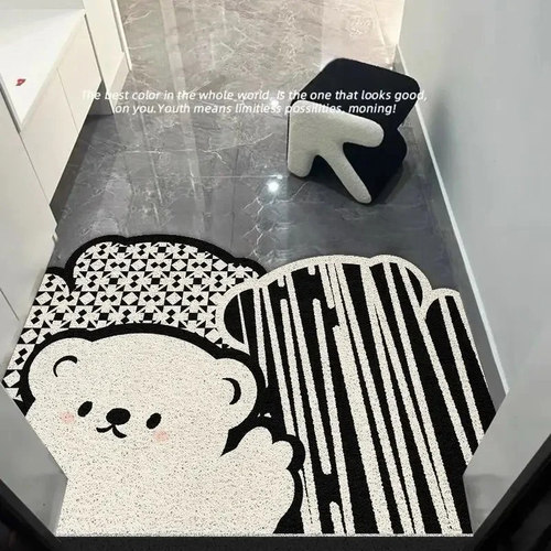 小红书同款卡通丝圈入户门地垫子