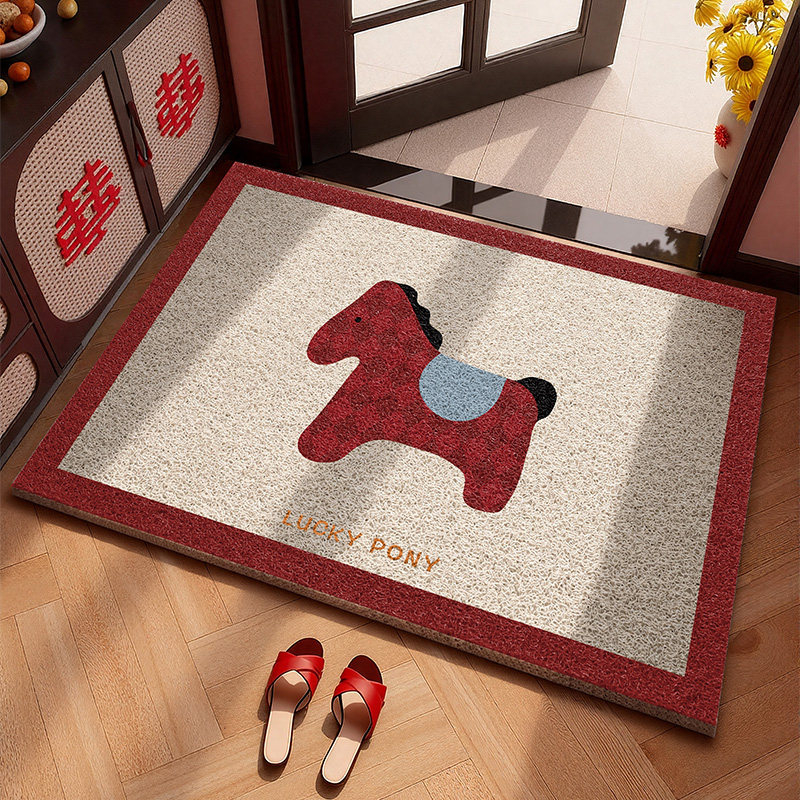入户玄关地垫2026新款马年门垫迎新年地毯进门新年脚踏垫红色丝圈,居家布艺,入户地垫,淘宝优惠券,粉丝福利购,淘宝优惠卷
