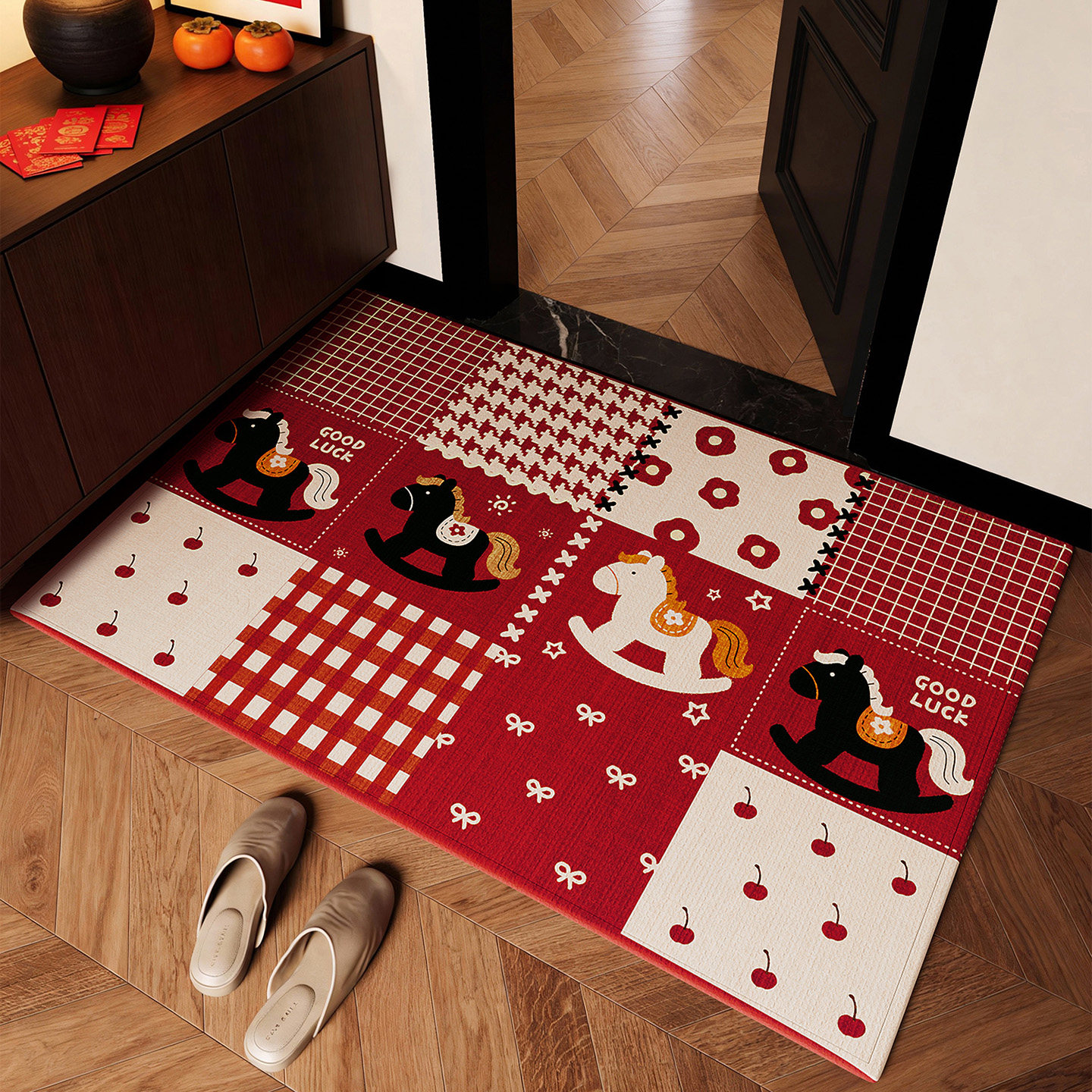 2026新款入户门地垫马年高级感进门防滑垫脚垫子玄关加厚入户地毯,居家布艺,入户地垫,淘宝优惠券,粉丝福利购,淘宝优惠卷