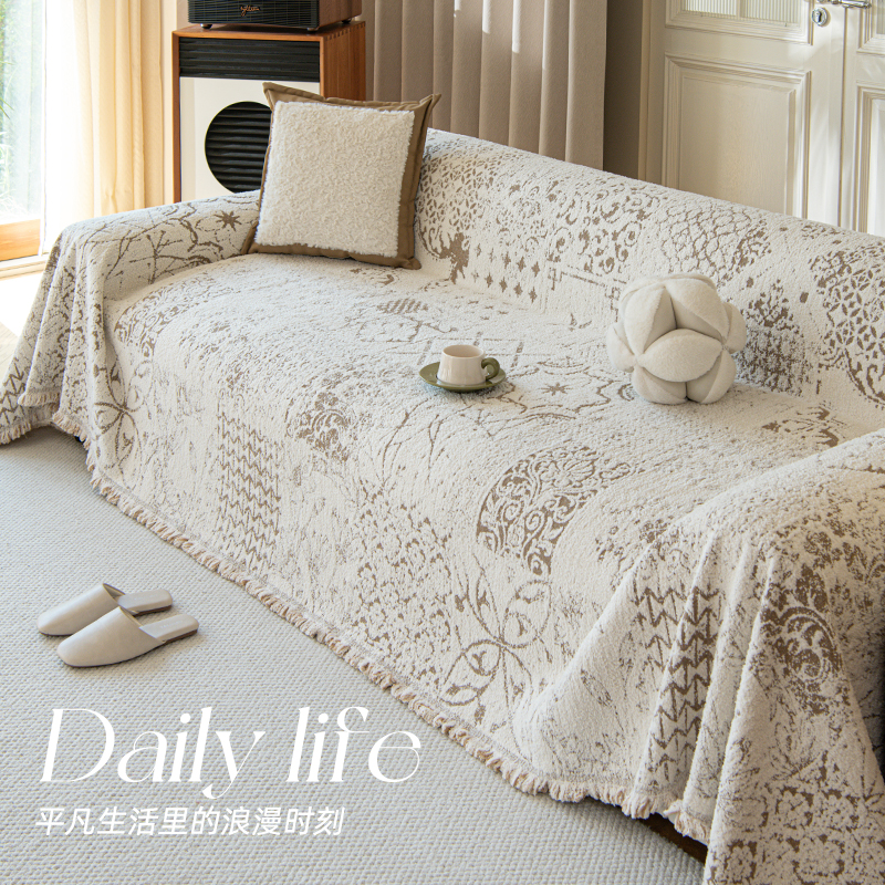 秋冬半边绒轻奢高级感沙发垫