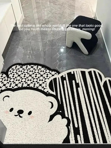 卡通丝圈入户门地垫家用地毯大门口防滑垫子玄关进门前垫耐脏脚垫
