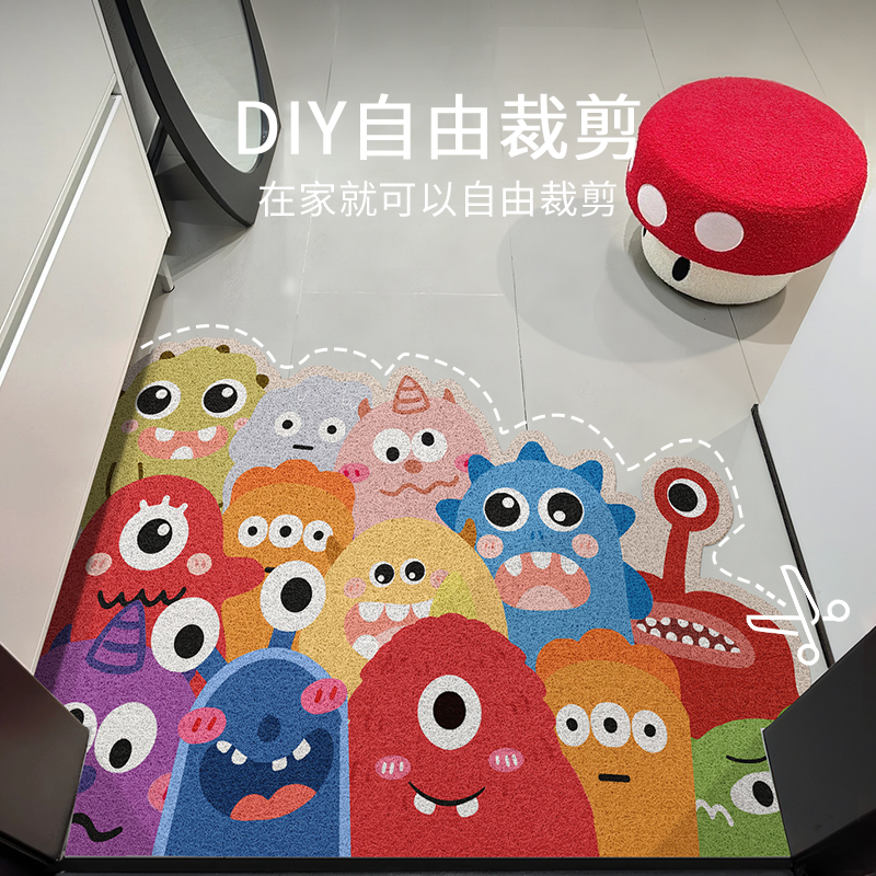 丝圈入户门垫进门脚垫高级感2025新款家用玄关耐脏地垫可自由剪裁