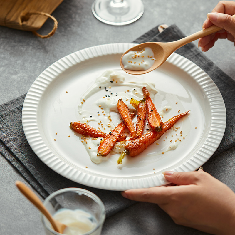 即物北欧风家用陶瓷圆盘釉下彩