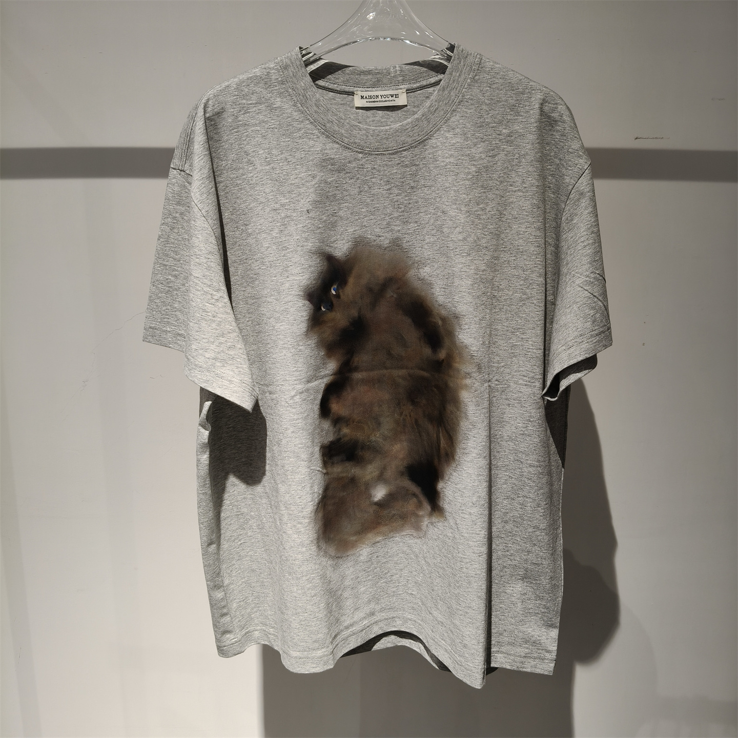 顺丰包邮YOUWEI有尾国内代购2025冬季新主题猫宽松短袖TY1125408