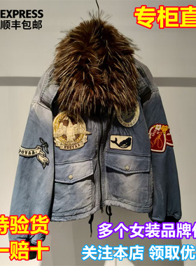 顺丰包邮UOOYAA乌丫国内代购2025冬徽章空军棉夹克UY25442A149175