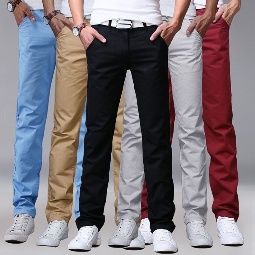 Men's Chinos Large Size Pants Man Cotton dress