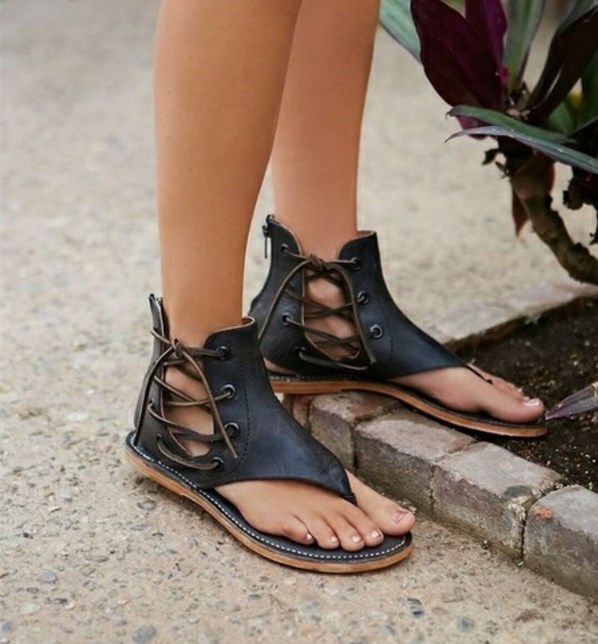 2018女式沙滩凉鞋女Summer Ladies Flat Shoes Womens Sandals 43