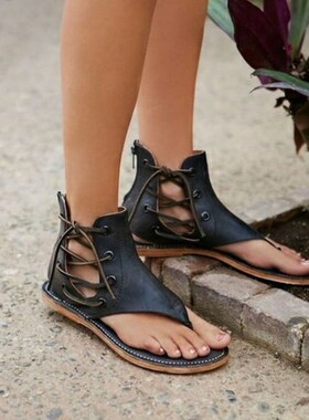 2018女式沙滩凉鞋女Summer Ladies Flat Shoes Womens Sandals 43