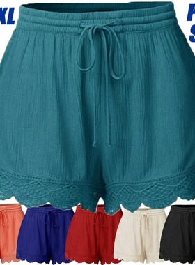 womens shorts summer short Lace Plus Size Rope Tie Shorts