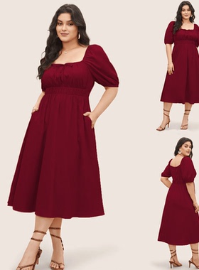 Plus size summer women dresses big size lady dress大码连衣裙