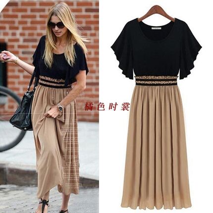 2019 Big size summer chiffon dress women work office dresses