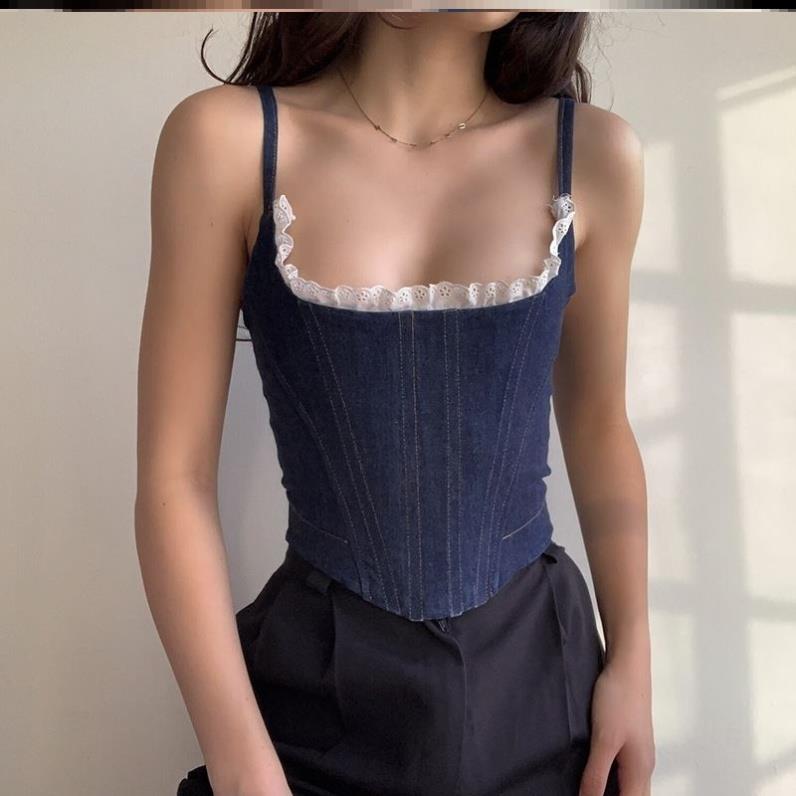 2021背心女上衣夏季胸衣时尚性感外穿Women suspender top