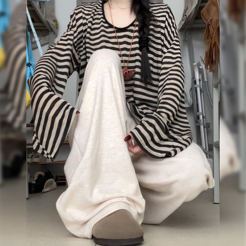 窄版阔腿裤女2026新款秋季薄款高腰软糯垂感直筒小个子休闲糯米裤