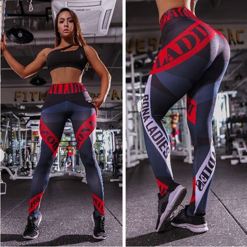 Digital print geometric striped letters ladies