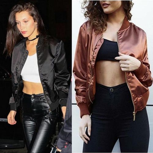 Winter parkas Army Green bomber jacket Women coat zipper女