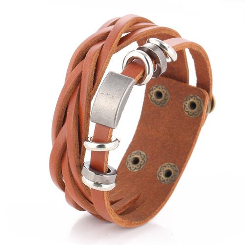 Man Bracelets bangles Multilayer Braided Wristband Men手链男