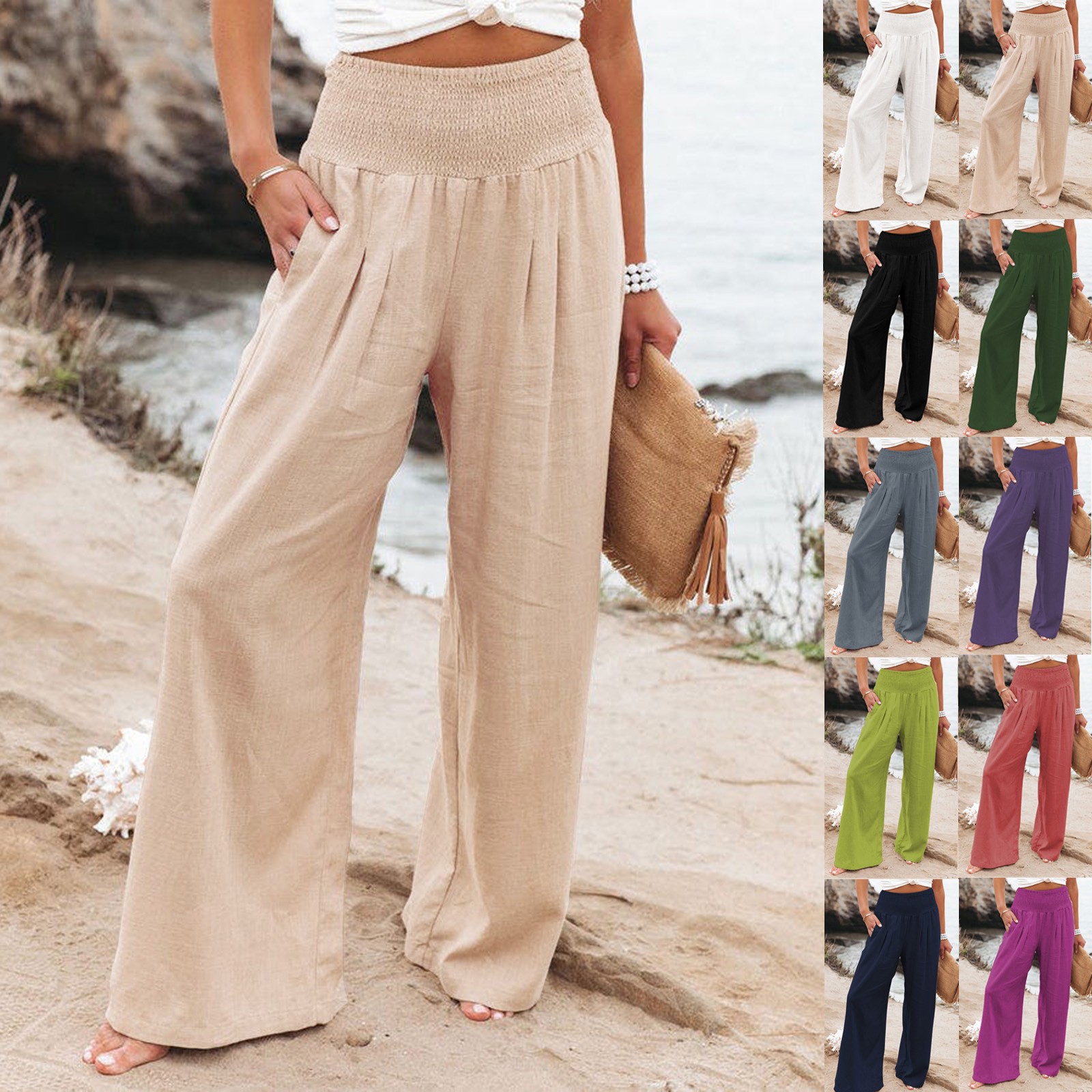 2022Spring/Summer New Casual Comfortable Loose Wide Leg Pant