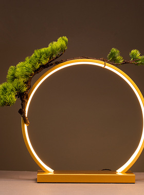 佛龛背景灯客厅灯圈客厅收银台