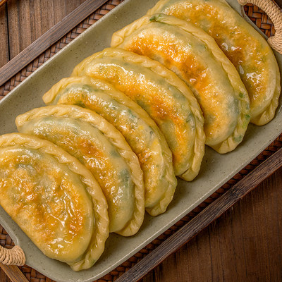 新品韭菜盒子半成品早餐韭菜饼馅饼早饭速食鸡蛋粉条饺子商用面点