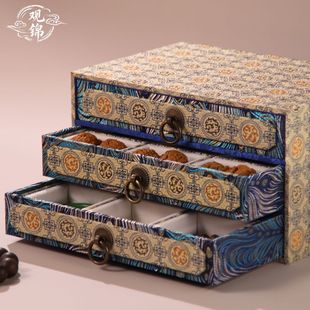 核桃中式高档锦盒戒指展示盒印章唐卡和田玉念珠手表复古收纳盒子
