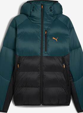 海外代购Puma/彪马男士外套保暖防风连帽拼色户外日常拼接棉服