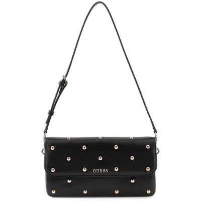 代购GUESS女士斜挎包日常携带轻便收纳防盗设计折叠式翻盖黑色