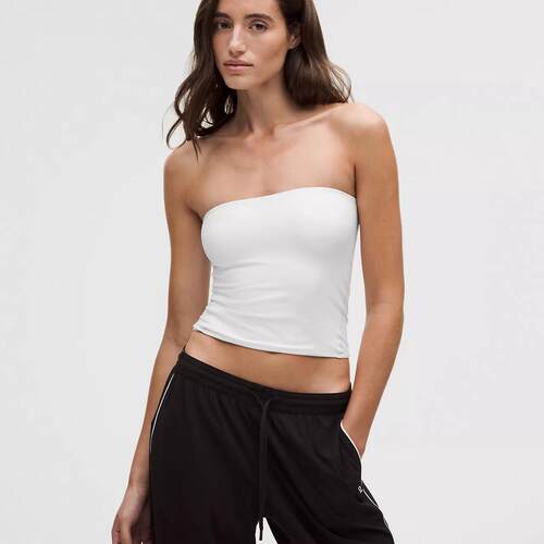 海外代购lululemon/露露乐蒙女士运动T恤柔软亲肤抹胸短款瑜伽