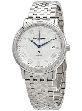 代购Raymond weil雷蒙威男士腕表自动日期防水夜光钢带银色钢壳