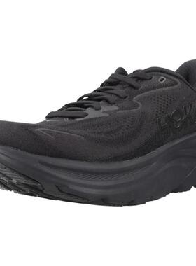 代购Hoka OneOne女士跑步鞋缓震透气轻量耐磨黑色合成材料