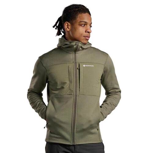 代购MONTANE男士抓绒衣透气保暖防风户外夹克连帽长袖保暖外套