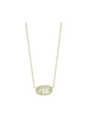 代购Kendra Scott女士项链优雅简约百搭精致椭圆形金色镀14k黄金