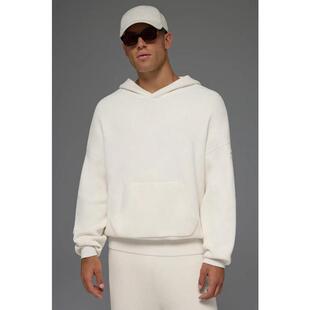 代购ALO YOGA男士连帽卫衣保暖透气宽松版型带帽设计前袋收纳